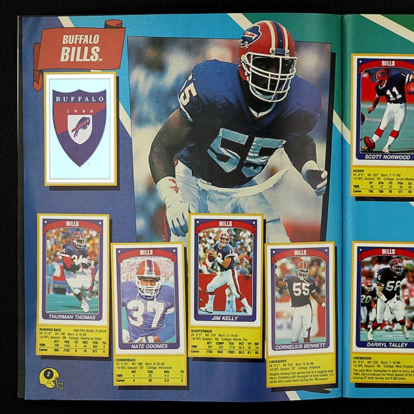 Football 90 NFL Panini Sticker Album komplett