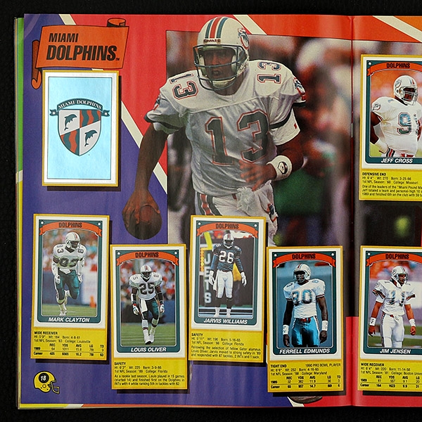 Football 90 NFL Panini Sticker Album komplett