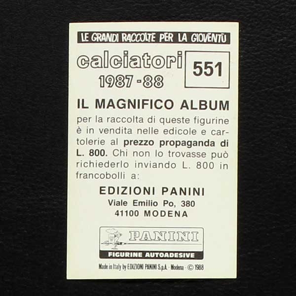 Klaus Allofs Panini Sticker Calciatori 1987