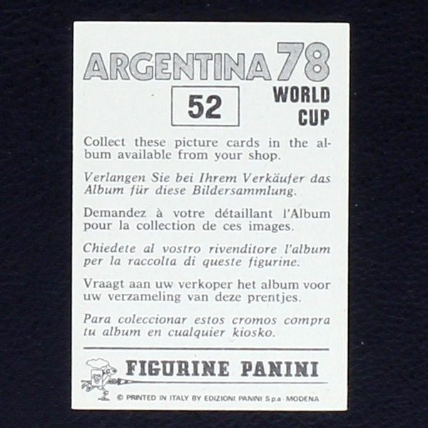 Argentina 78 Nr. 052 Panini Sticker Ardiles