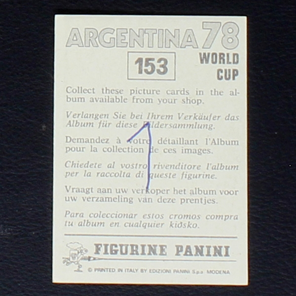 Argentina 78 No. 153 Panini sticker Attouga