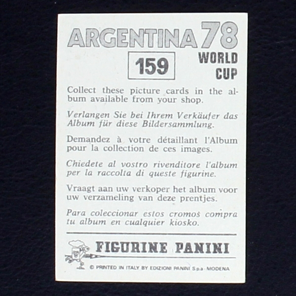 Argentina 78 No. 159 Panini sticker Ghommidh