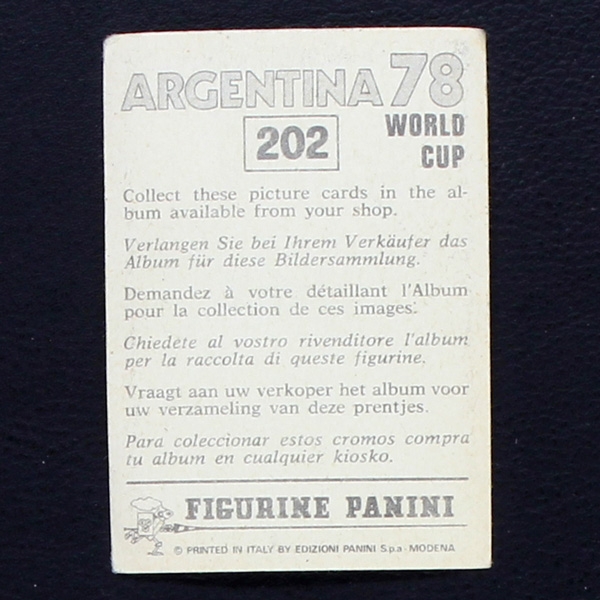 Argentina 78 Nr. 202 Panini Sticker Willy Kreuz