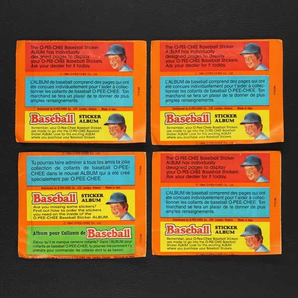 Baseball 1984 Panini sticker bags