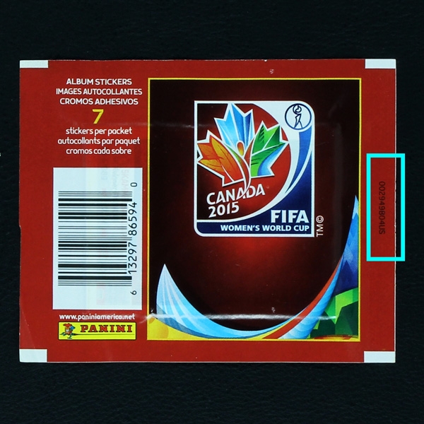 Canada 2015 Panini Sticker Tüte - USA Version + Nummer