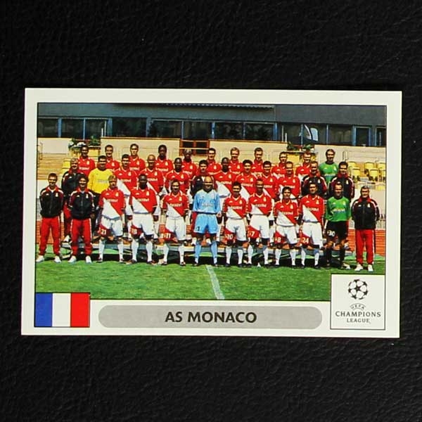 Panini 153 Mannschaft AS Monaco UEFA CL 2000/01 