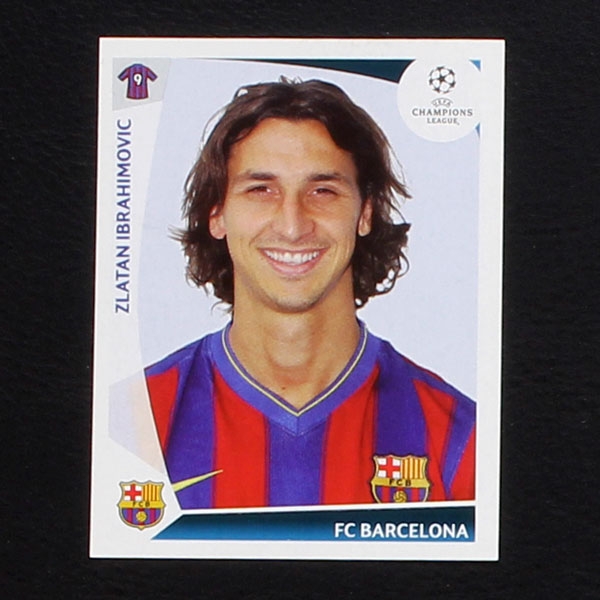 Zlatan Ibrahimovic Panini Sticker 358 Series Champions League 2009