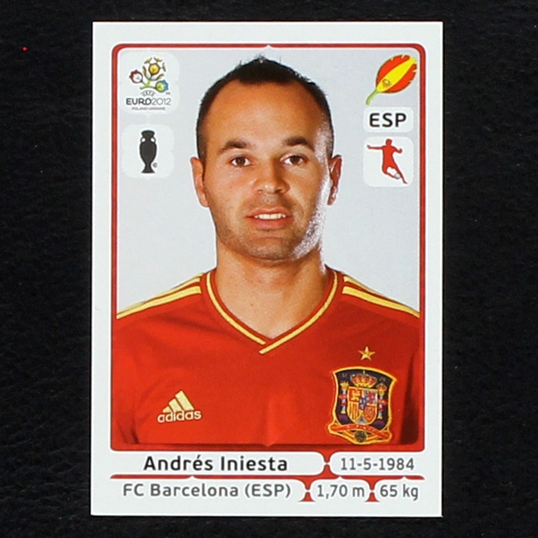 Iniesta Panini Sticker No. 299 - Euro 2012