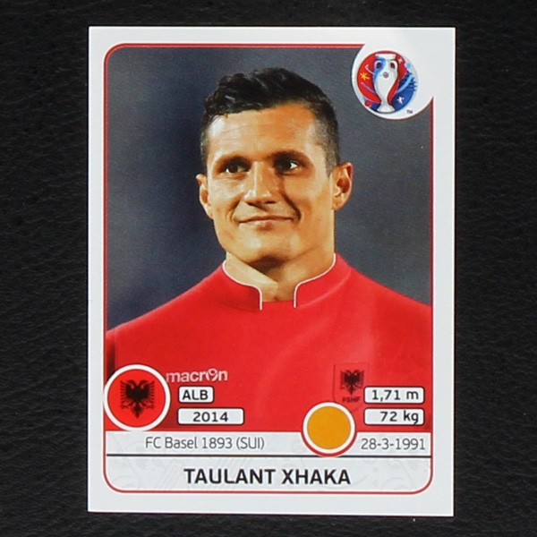 Taulant Xhaka Panini Sticker No. 82 - Euro 2016