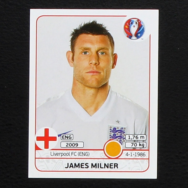 James Milner Panini Sticker No. 137 - Euro 2016