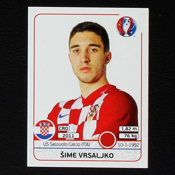 Sime Vrsaljko Panini Sticker No. 443 - Euro 2016