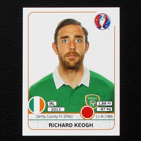 Richard Keogh Panini Sticker No. 520 - Euro 2016