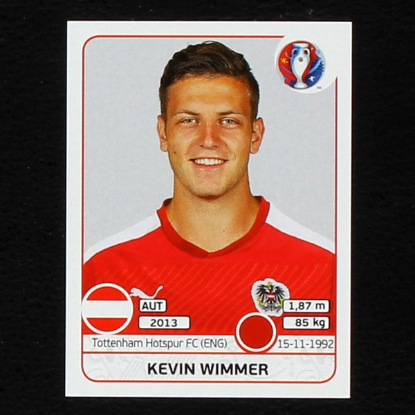 Kevin Wimmer Panini Sticker No. 635 - Euro 2016