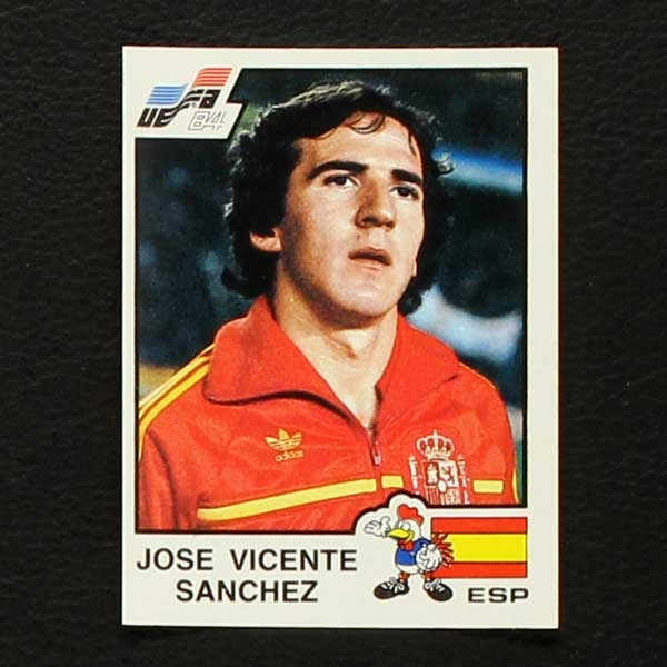 Euro 84 No. 214 Panini sticker Jose Vicente Sanchez