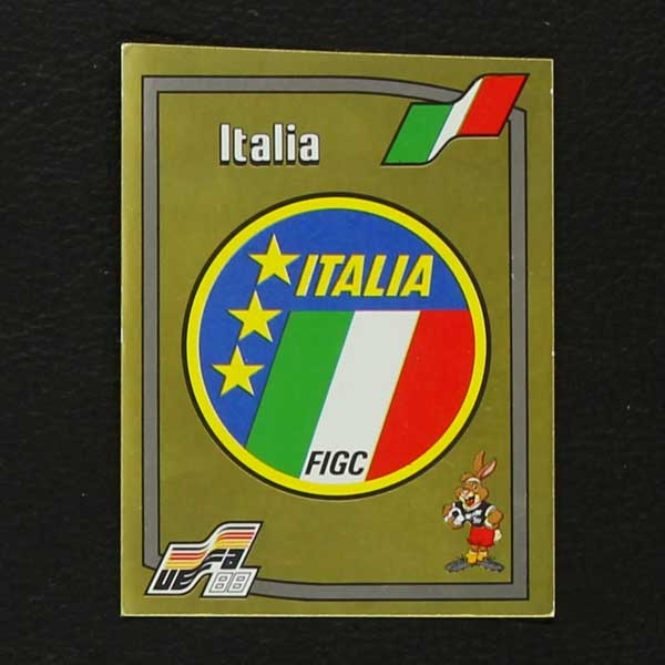 Euro 88 No. 077 Panini sticker badge Italia