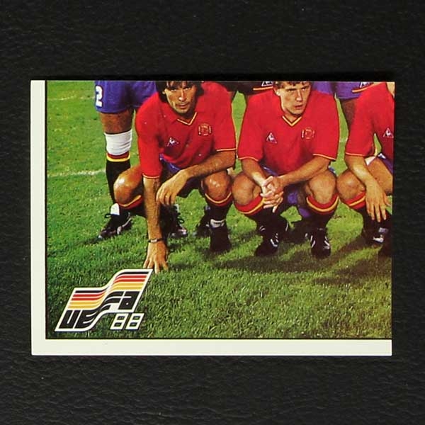 Euro 88 No. 128 Panini sticker Espana below left