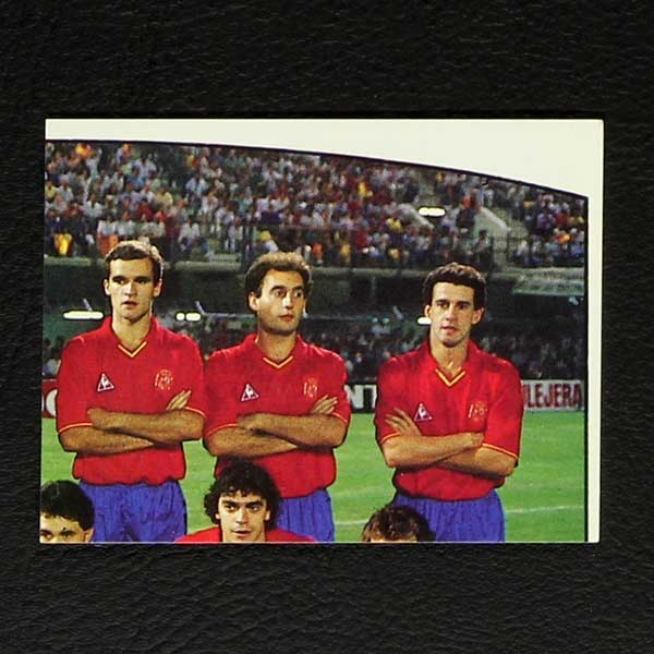 Euro 88 No. 127 Panini sticker team Espana top right