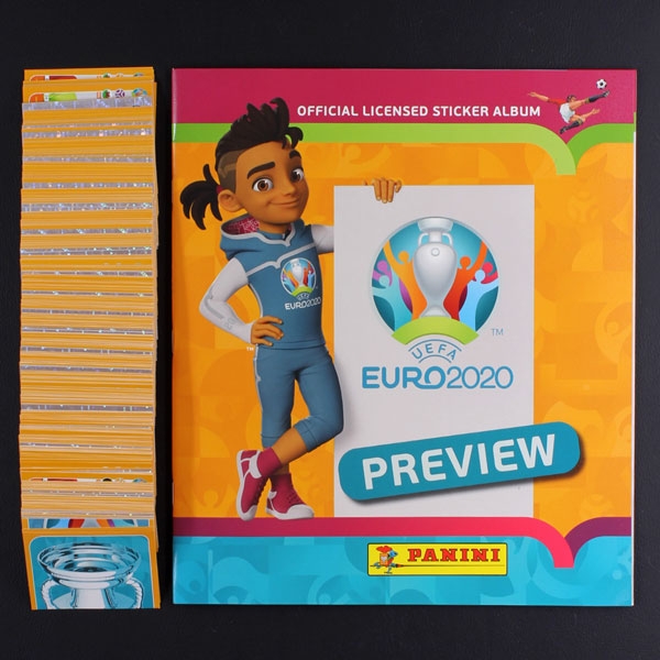 Euro 2020 Preview Panini Sticker Album komplett Belgische Version