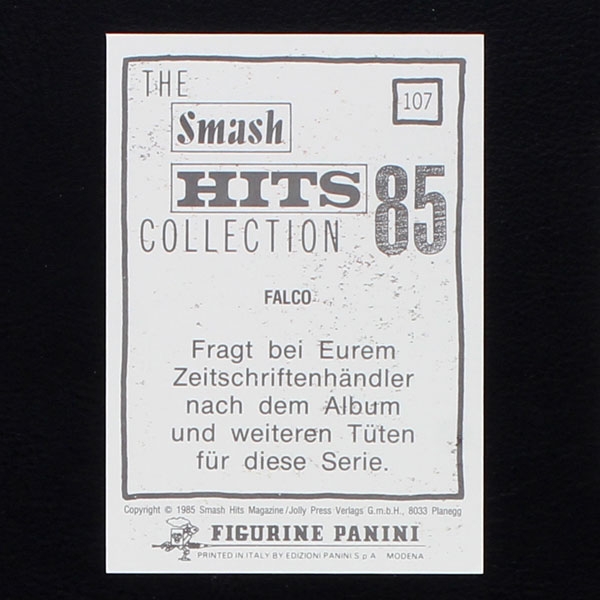Falco Panini Sticker No. 107 - Smash Hits 85