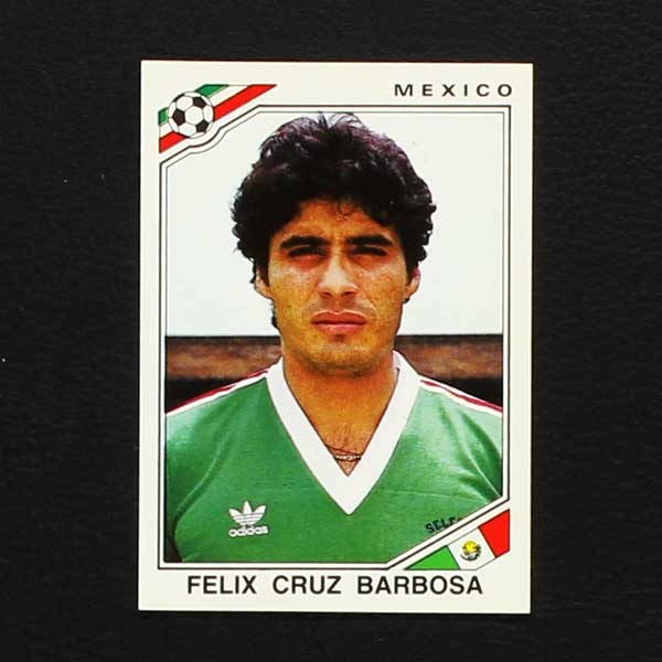 Mexico 86 No. 114 Panini sticker Felix Cruz Barbosa