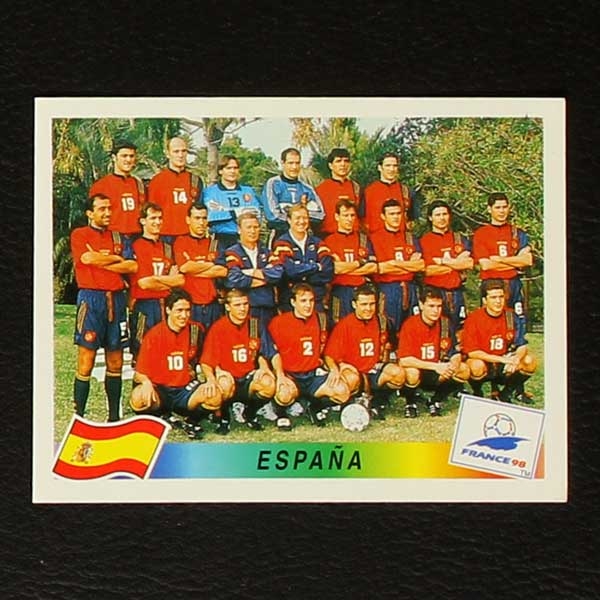 France 98 Nr. 228 Panini Sticker Team Espana