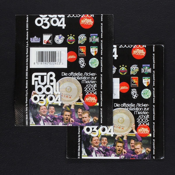 Fußball 2004 Panini Sticker Tüte Österreich 2 Varianten