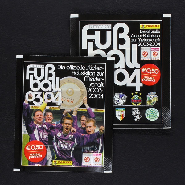 Fußball 2004 Panini Sticker Tüte Österreich 2 Varianten