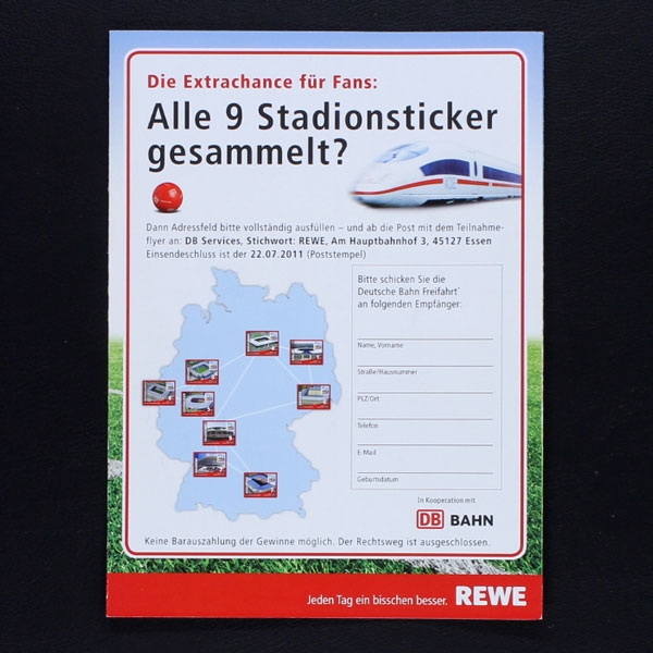 Germany 2011 Panini Sticker Poster leer - REWE Version
