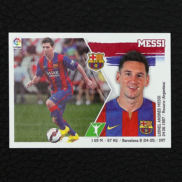 Messi Panini Sticker No. 17 - Liga 2015-16 BBVA