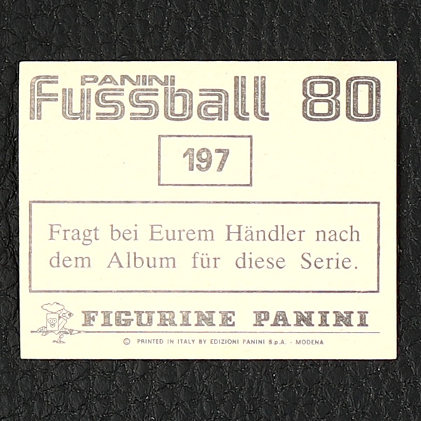Pierre Littbarski Panini Sticker Nr. 197 - Fußball 80