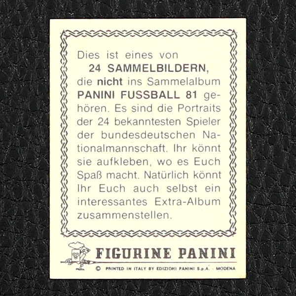 K.-H. Rummenige Panini Sticker - Fußball 81