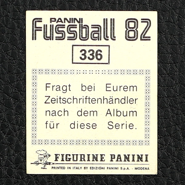 Bernd Förster Panini Sticker Nr. 336 - Fußball 82