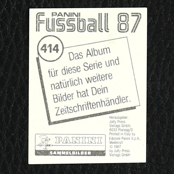 Hans Müller Panini Sticker Nr. 414 - Fußball 87
