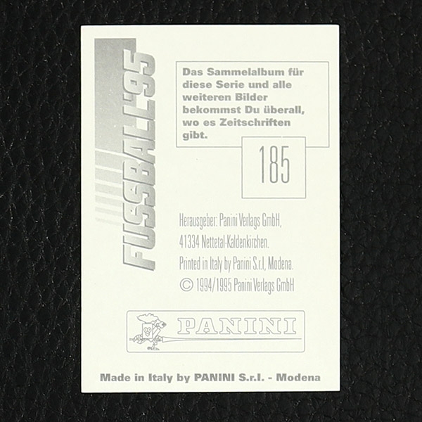 Ulrich Stein Panini Sticker Nr. 185 - Fußball 95