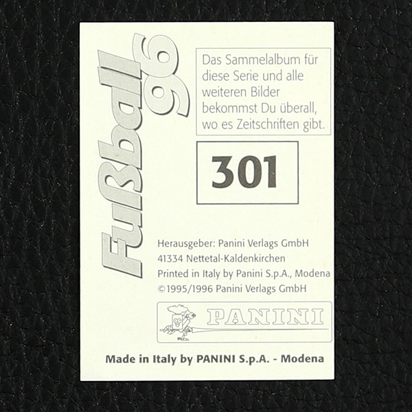 Eike Immel Panini Sticker Nr. 301 - Fußball 96
