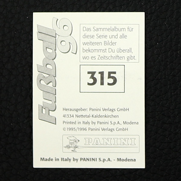 Krassimir Balakow Panini Sticker Nr. 315 - Fußball 96