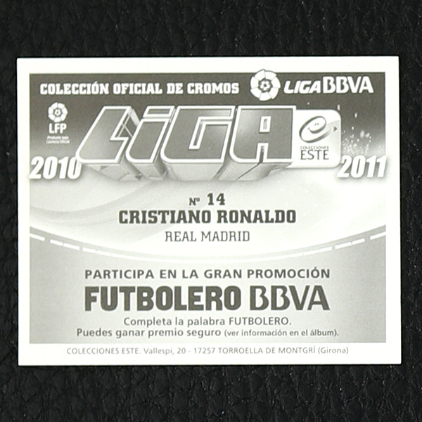 Christiano Ronaldo Panini Sticker Nr. 14 - Liga 2010-2011 BBVA