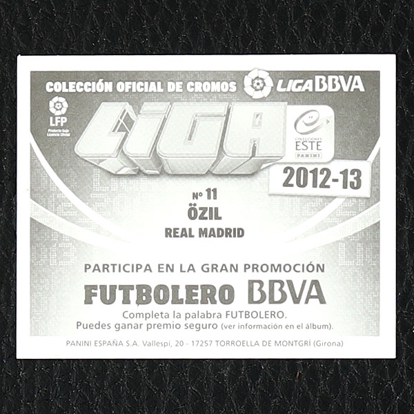 Özil Panini Sticker Nr. 11 - Liga 2012-13 BBVA
