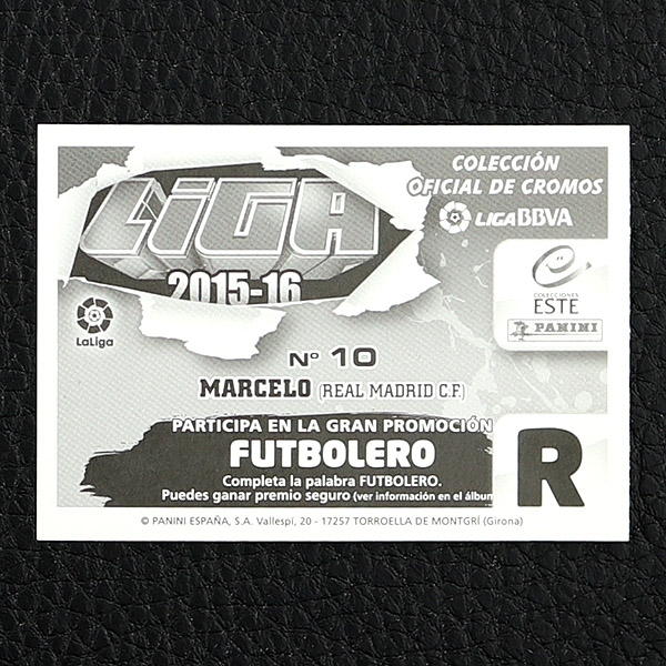 Marcelo Panini Sticker No. 10 - Liga 2015-16 BBVA