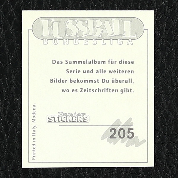 Fredi Bobic Panini Sticker Nr. 205 - Fußball Bundesliga 95/96