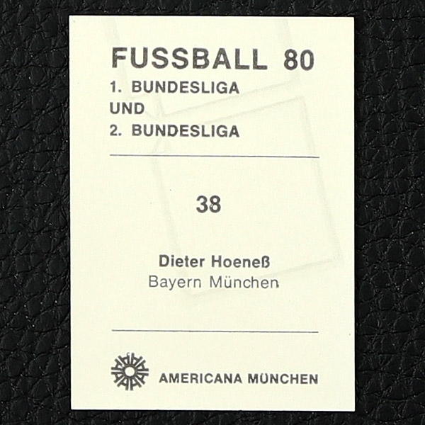 Dieter Hoeneß Americana Sticker No. 38 - Fußball 80