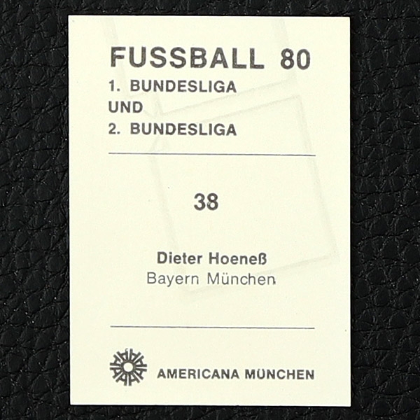 Dieter Hoeneß Americana Sticker Nr. 38 - Fußball 80