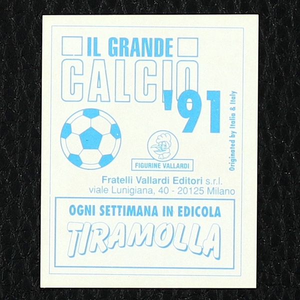 Karl Heinz Riedle Vallardi Sticker No. 189 - Il Grande Calcio 91