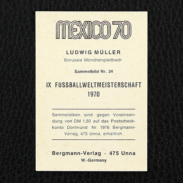 Ludwig Müller Bergmann Sticker Nr. 34 - Mexico 70