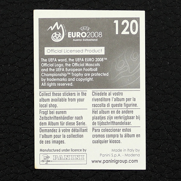 Euro 2008 No. 120 Panini sticker Ronaldo