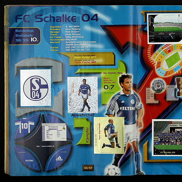 FC Schalke 04 20 Sticker Panini Fussball Bundesliga 1999 