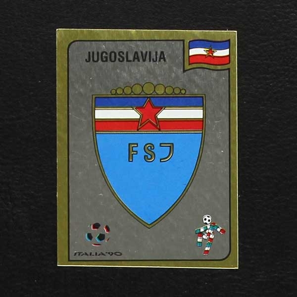 Italia 90 Nr. 267 Panini Sticker Jugoslavija Wappen