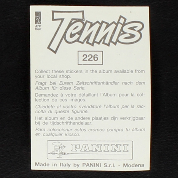 John McEnroe Panini Sticker No. 226 - Tennis
