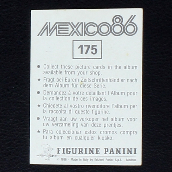 Mexico 86 Nr. 175 Panini Sticker Michel Platini