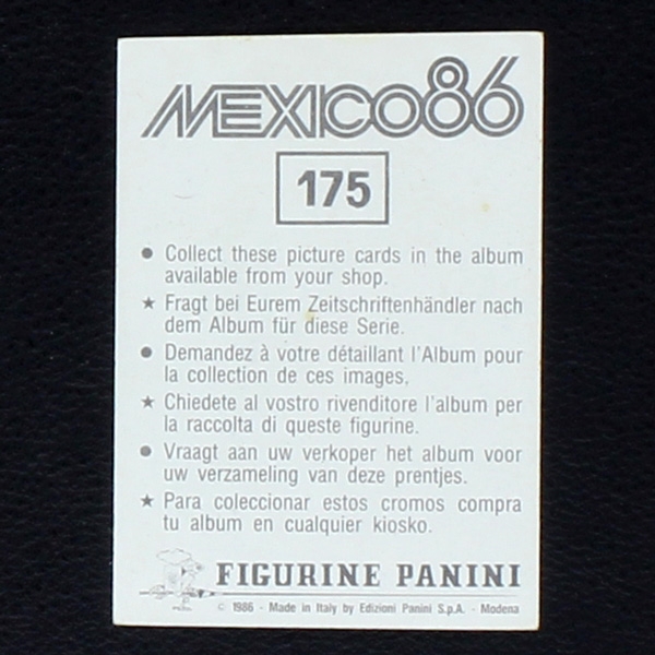 Mexico 86 No. 175 Panini sticker Michel Platini